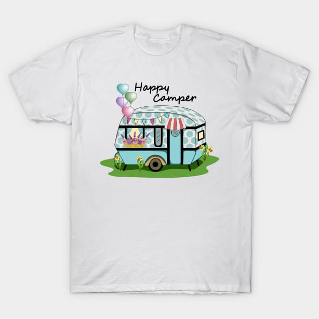 Happy Camper T-Shirt by Designoholic